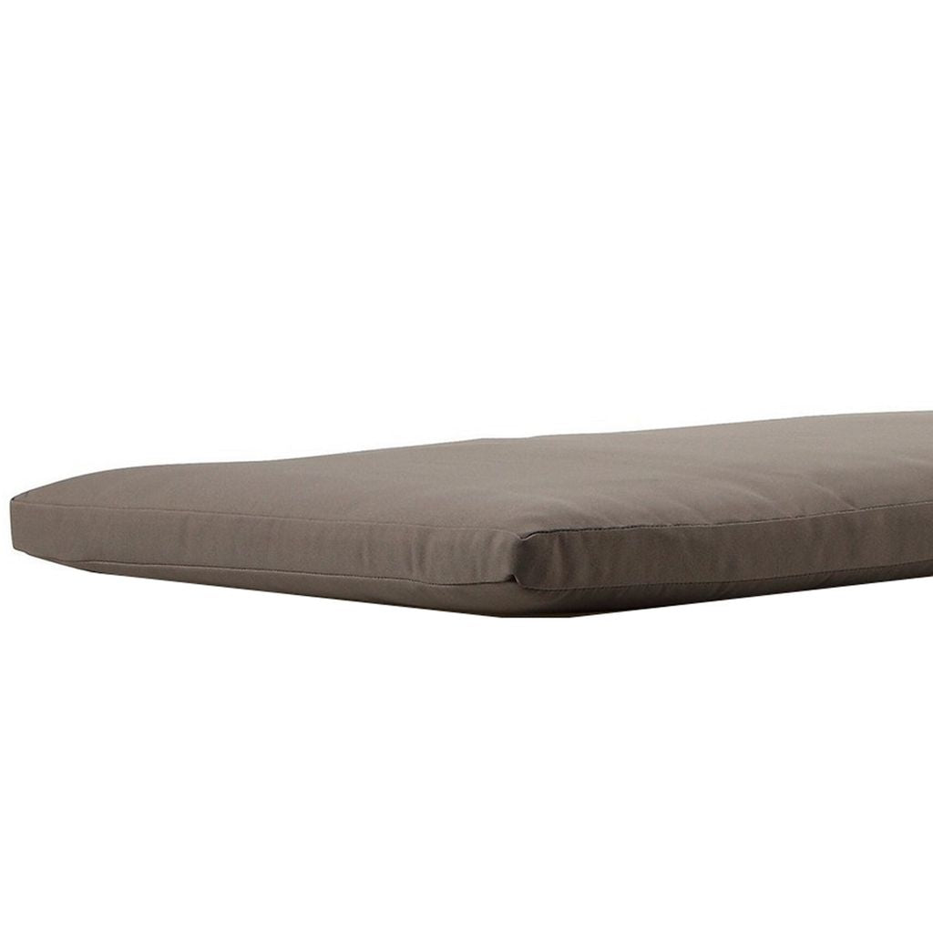 76 x 25 Outdoor Lounger Cushion, 2 Inch Thick Padding, Modern Gray Fabric - View 4