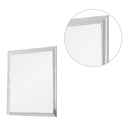 Tyra 39 Inch Wall Mirror, Rectangular Wood Frame, White - View 3
