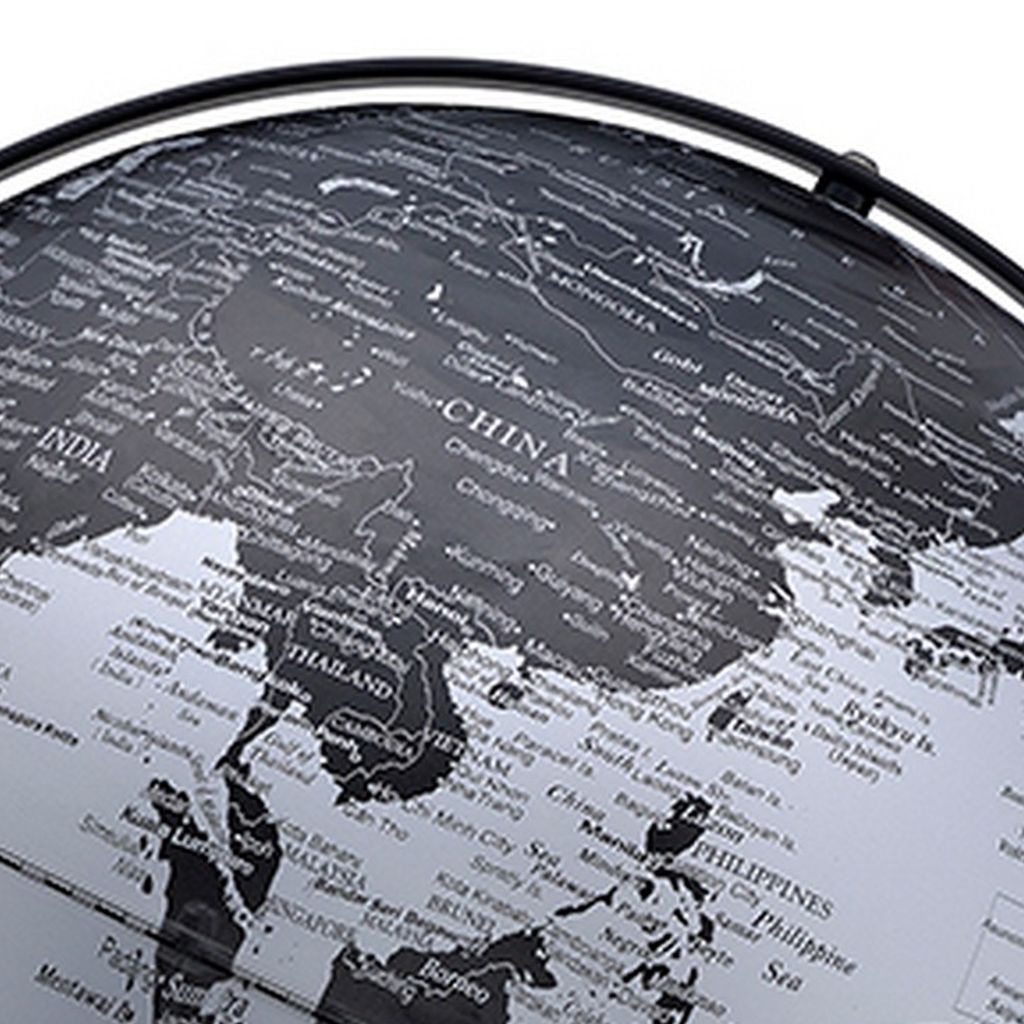 Globe Accent Decor with Inbuilt LED, Black and Gray - View 3