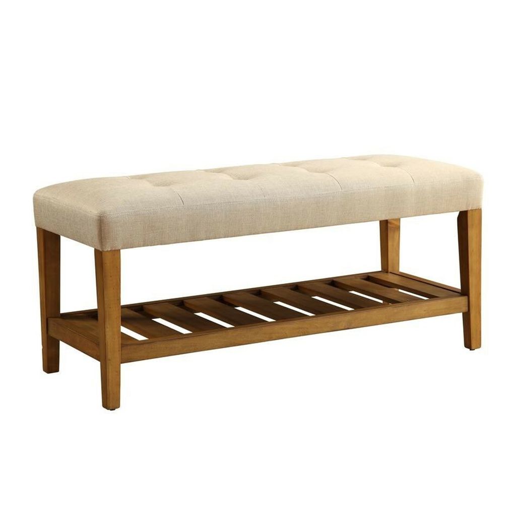 Wooden Bench, & Oak – Beige