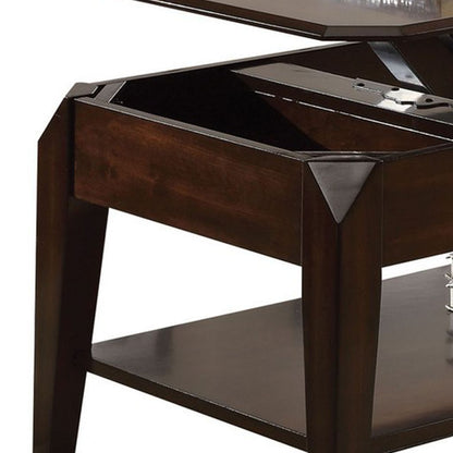 Innovative Coffee Table with Lift Top, Walnut Brown - View 4