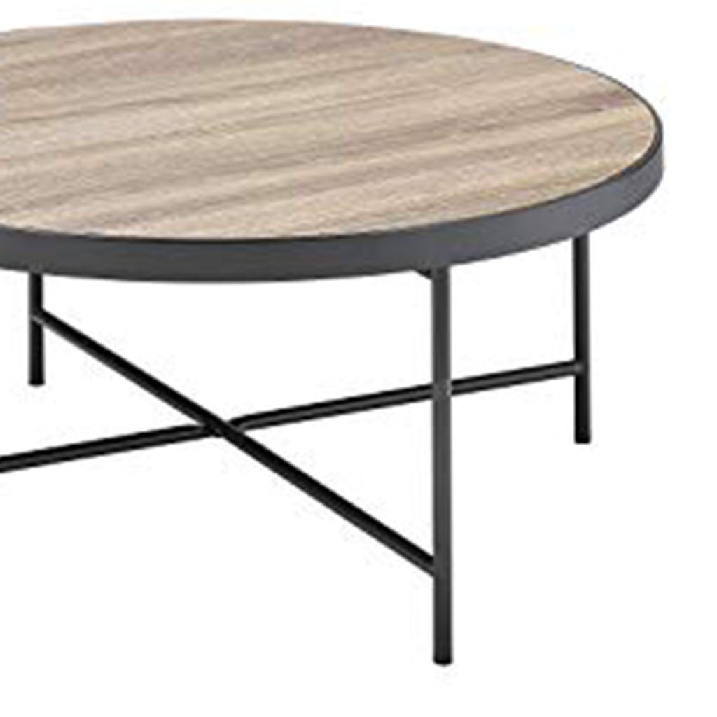 Charming Coffee Table, Weathered Oak Brown - View 3