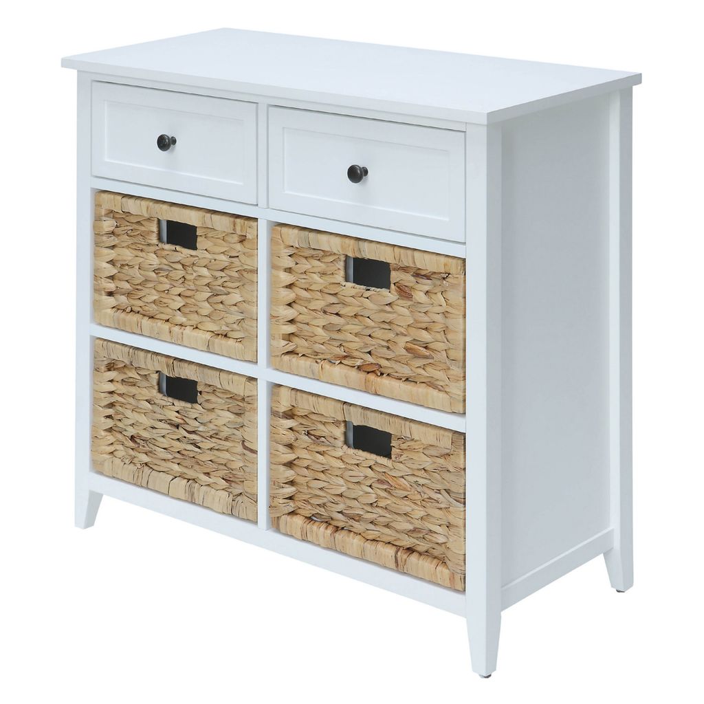 Flavius Console Table With 6 Drawers, White - View 4