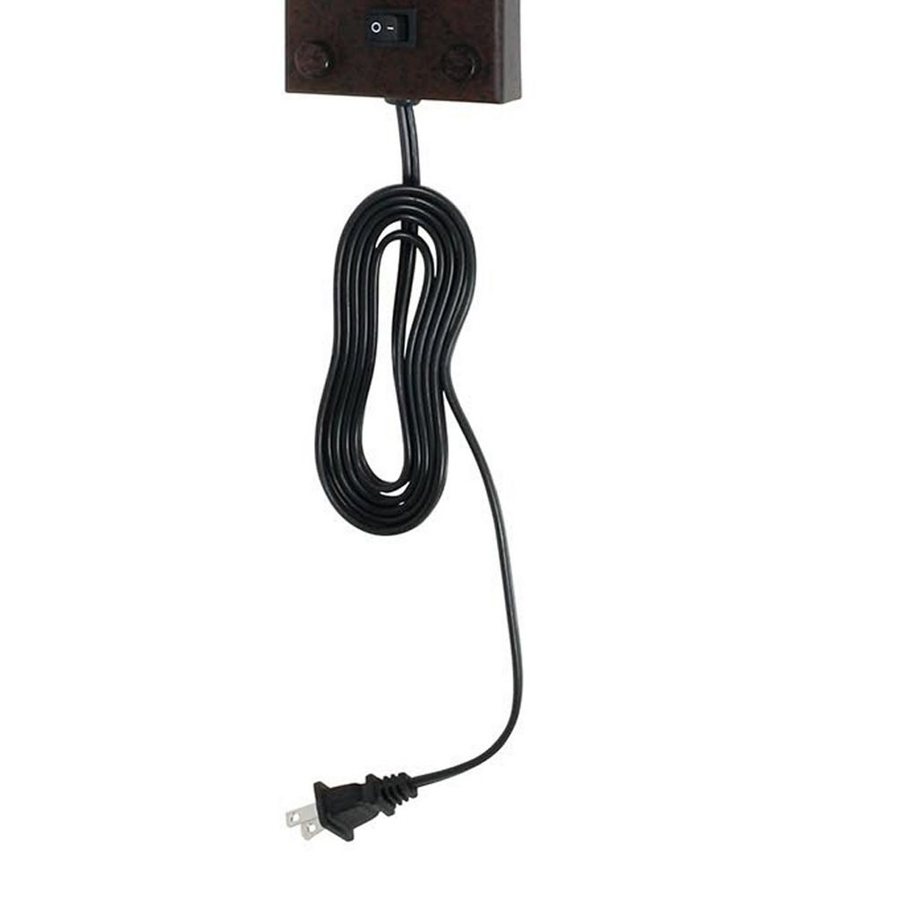 Metal Round Wall Reading Lamp with Plug In Switch, Bronze - View 4