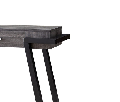 Wooden Console Table with Angled Leg Support and Drawer,Black and Gray - View 3