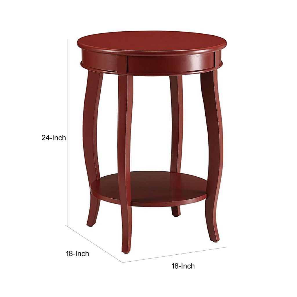Trendy Side Table, Red - View 6