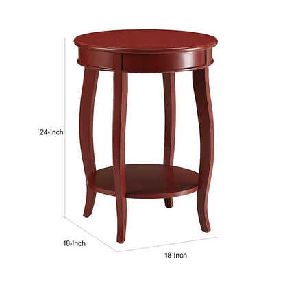 Trendy Side Table, Red - View 6