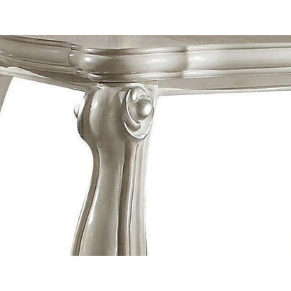 Wooden End Table with Bottom Shelf in White - View 3