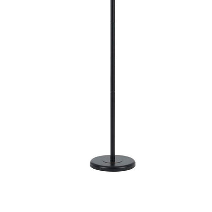 Metal Round 3 Way Torchiere Lamp with Frosted Shade, Dark Bronze and Gold - View 4