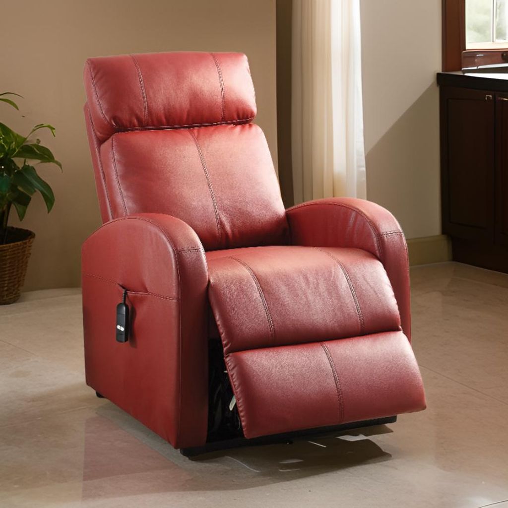 Ricardo Recliner with Power Lift, Red - View 7