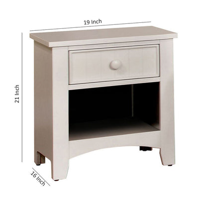 Omnus Wood Night Stand, White Finish - View 6