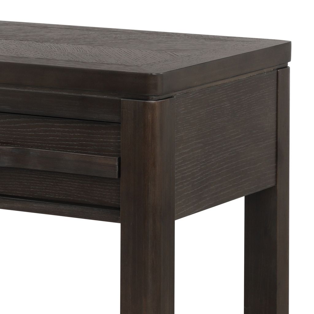 Joni 48 Inch Side Console Table, Acacia Wood, 2 Drawer, 1 Shelf, Espresso - View 3