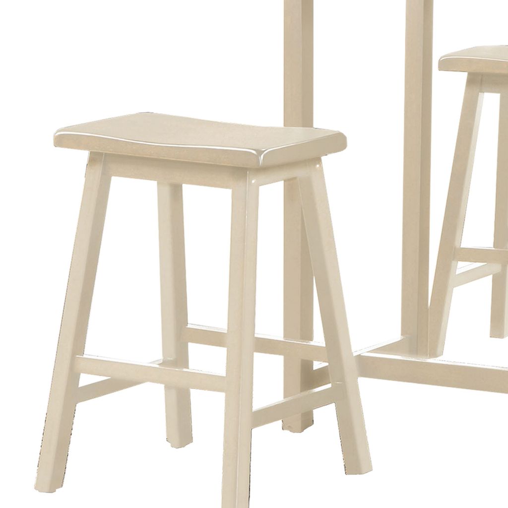 Spacious Counter Height Set, Off White, 3 Piece Pack - View 3