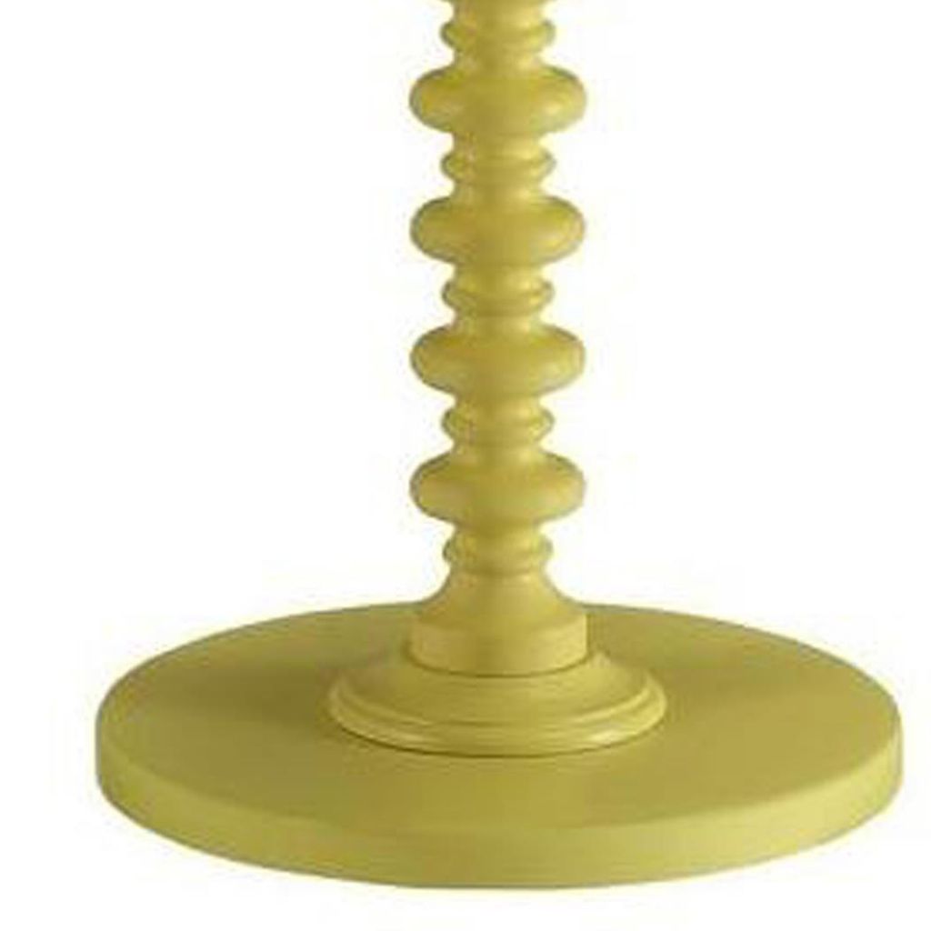 Astonishing Side Table With Round Top, Yellow - View 5
