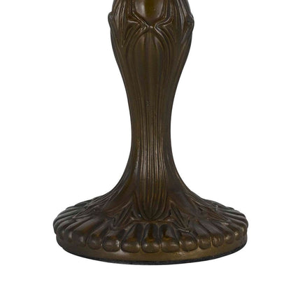 Metal Body Tiffany Table Lamp with Butterfly Design Shade, Multicolor - View 3