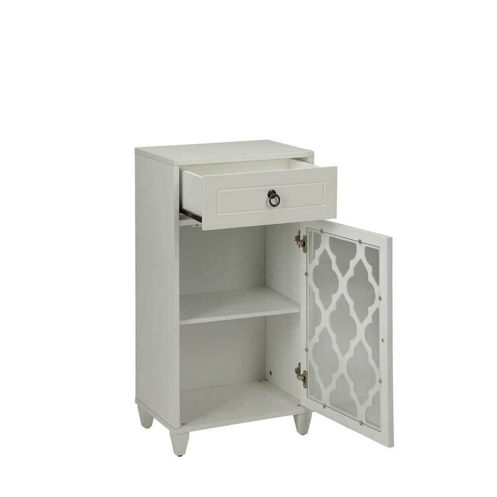 Faddish Side Table, White - View 3