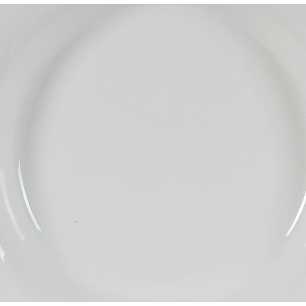 Enticing Round Decorative Porcelain Plate, White - View 4