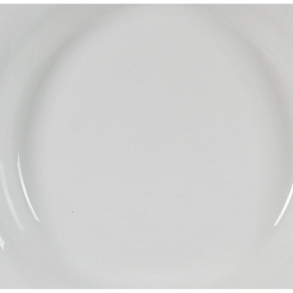 Enticing Round Decorative Porcelain Plate, White - View 4