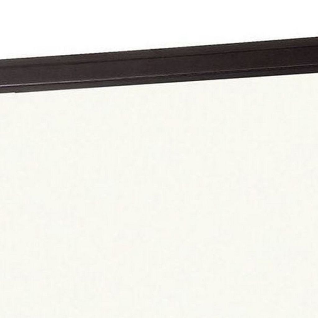 38 Transitional Style Square Wooden Frame Mirror, Espresso - View 3