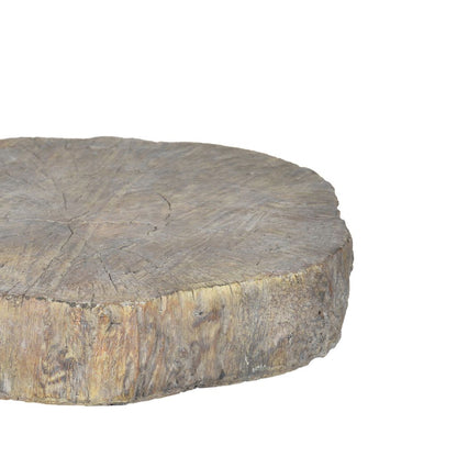 Round Cemented Log Accent, Brown - View 4