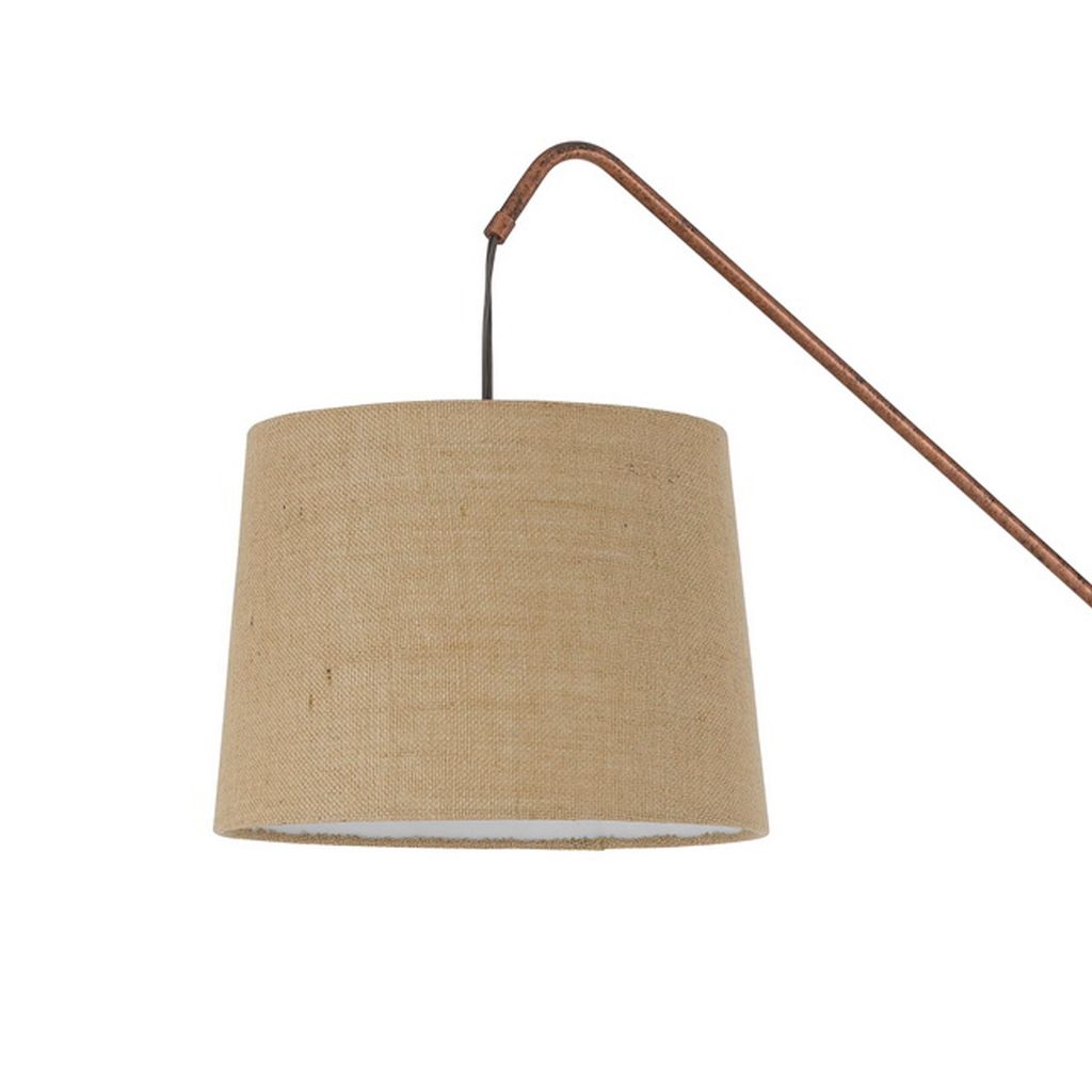 68 Inch Adjustable Arc Arm Metal Floor Lamp, Rustic Bronze - View 3