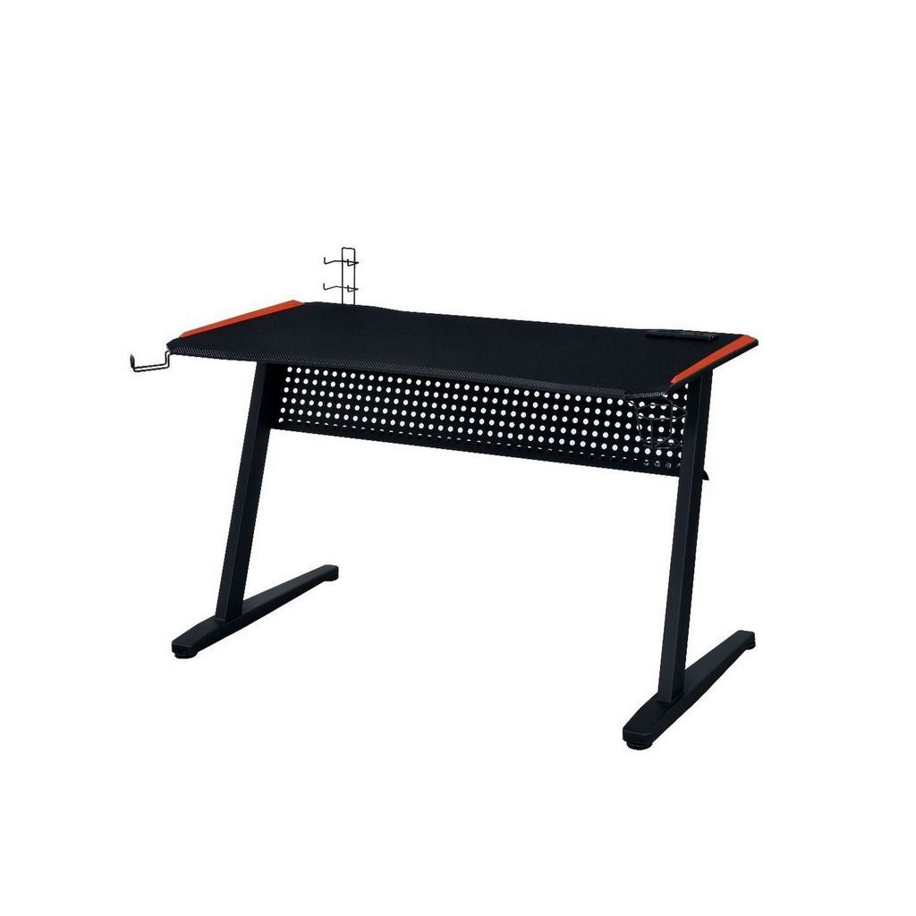 MDF Gaming Table with Cup and Controller Holders, Black