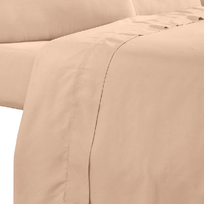 Minka 6 Piece California King Bed Sheet Set, Soft Microfiber, Sand Pink - View 4