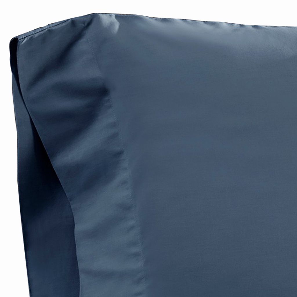 Ivy 4 Piece King Size Cotton Ultra Soft Bed Sheet Set, Prewashed, Dark Blue - View 2