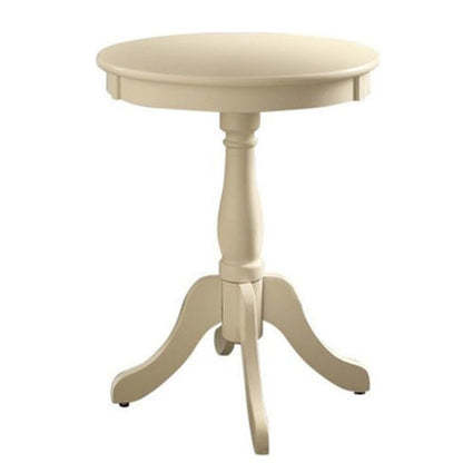 Astonishing Side Table With Round Top – White