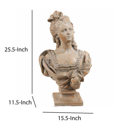 Artful Female Sculpture Bust Statue - View 6