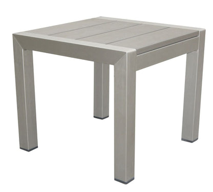 16 Inch Outdoor Side Table, Highly Functional, Easy Movable, Gray - View 2