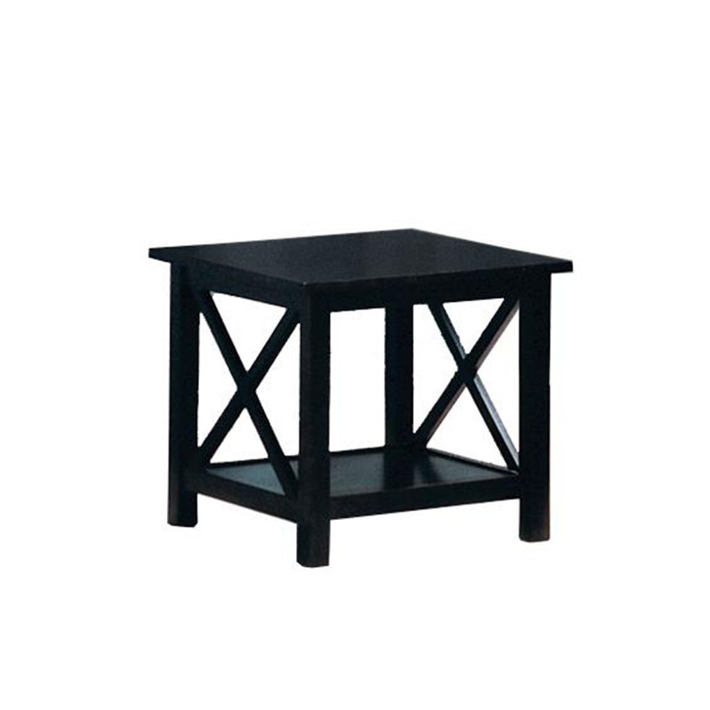 Wooden Table Set With X Design On Sides, Pack Of Three, Dark Brown - View 4