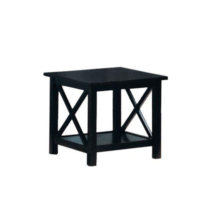 Wooden Table Set With X Design On Sides, Pack Of Three, Dark Brown - View 4