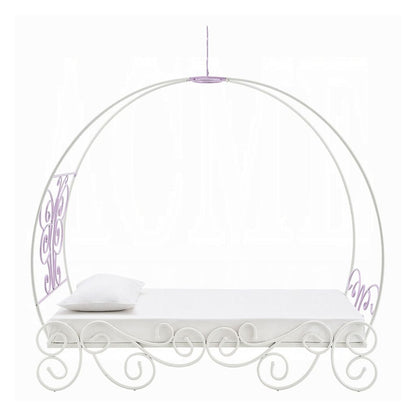 Angel Full Bed with Canopy, White & Purple - View 3