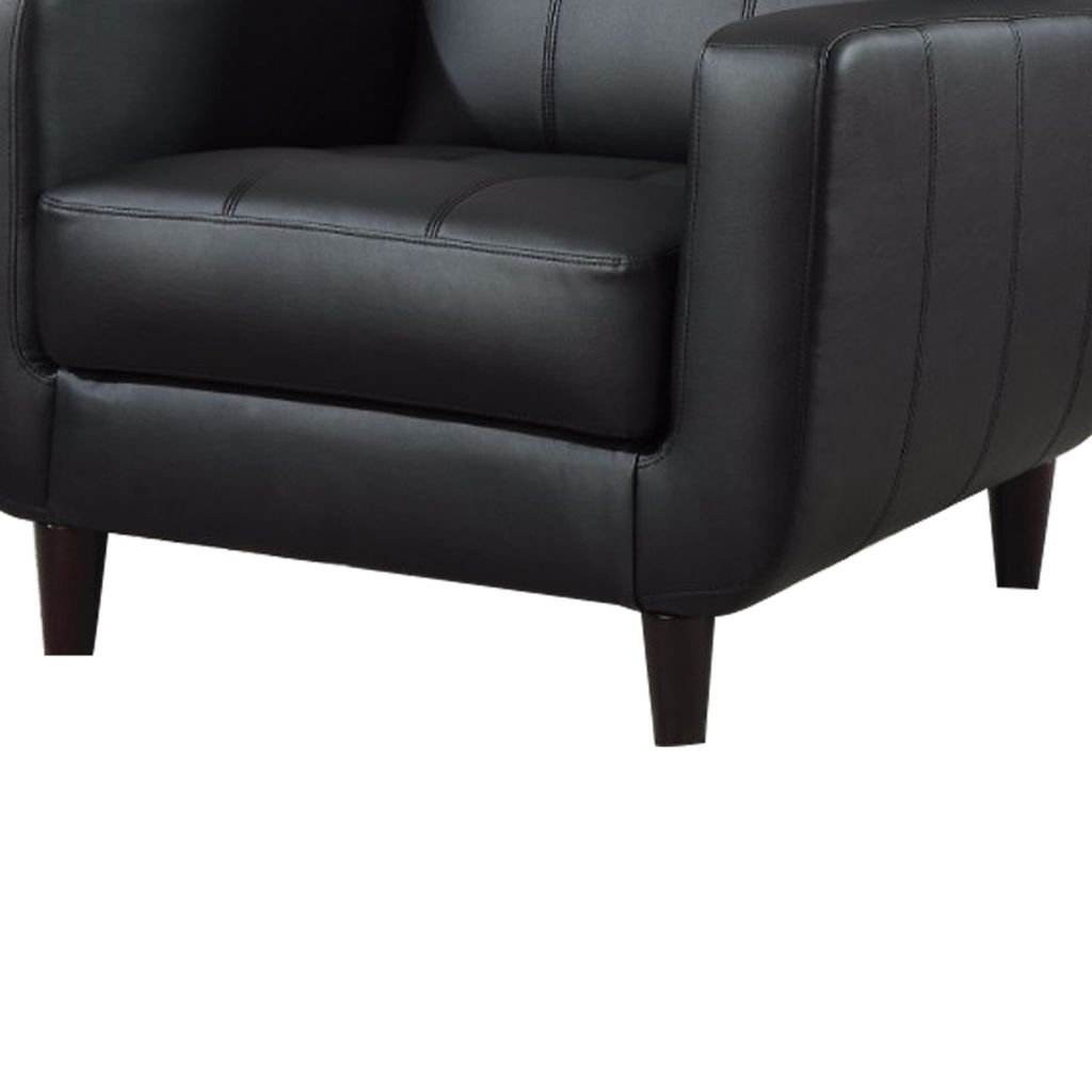 High toned Accent Chair, Black - View 3