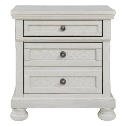 Julia 30 Inch Casual Nightstand, Wood, 2 Drawers, Pull Out Tray, White - View 2