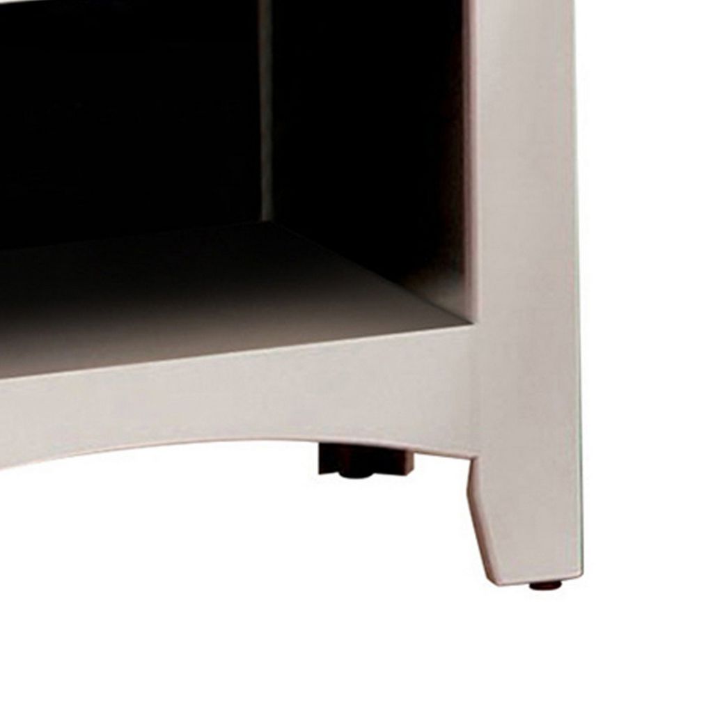Omnus Wood Night Stand, White Finish - View 5