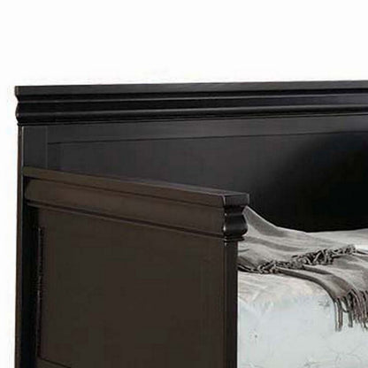 Sturdy Wooden Daybed, Black - View 5
