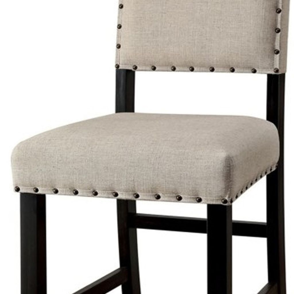 SANIA II Rustic Counter Height Chair, Antique Black Finish, Set of 2 - View 4