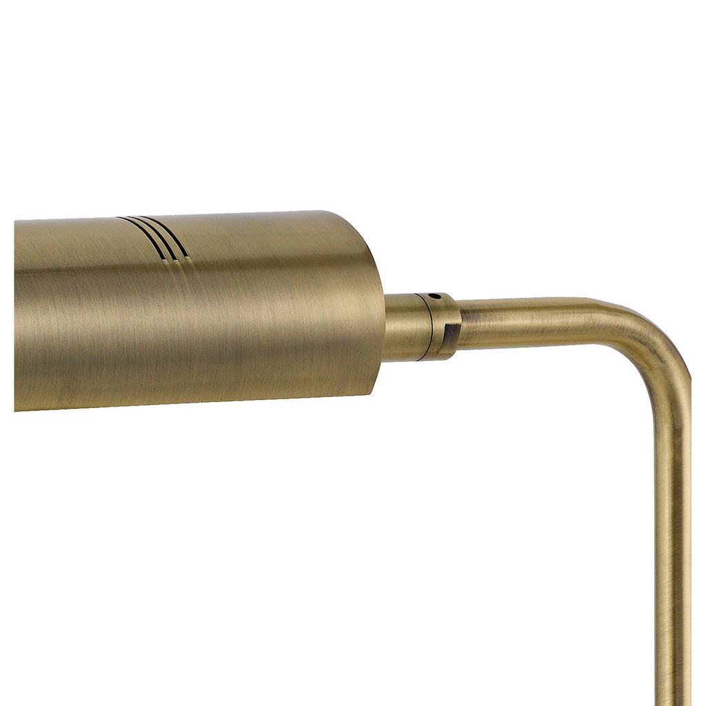 Dyna 18 Inch Integrated LED Desk Lamp, Wireless USB Port, Antique Brass - View 2