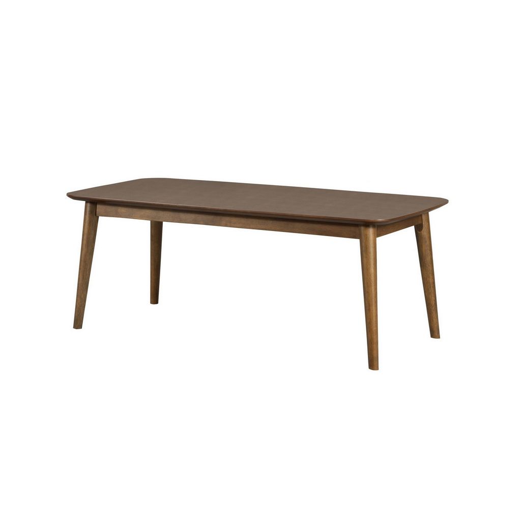 3 Piece Rectangular Coffee and Square End Table Set, Rich Walnut Brown Wood - View 2