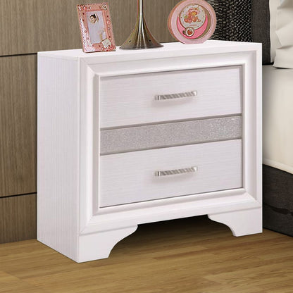 Wooden Nightstand with Hidden Jewelry Tray, White - View 5