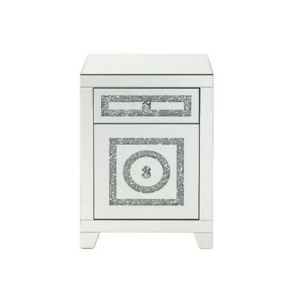 Accent Table with 2 Storage Drawers and Safety Top Feature, White - View 3
