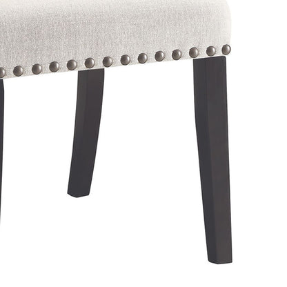 Wooden Dining Side Chair, Cream & Black, Set of 2 - View 2