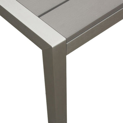 16 Inch Outdoor Side Table, Highly Functional, Easy Movable, Gray - View 7