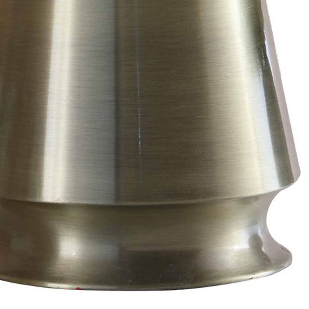 Table Lamp with Metal Bottle Shape Base, Antique Brass - View 4