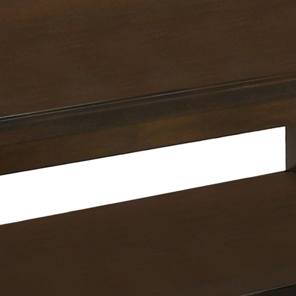 Wooden Coffee Table with One Open Shelf, Brown - View 4