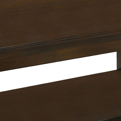 Wooden Coffee Table with One Open Shelf, Brown - View 4