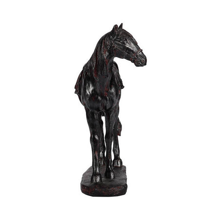 Don 10 Inch Horse Figurine Sculpture, Handmade Table Accent Brown Polyresin - View 3