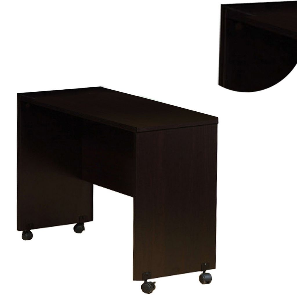 Stylish Dark Brown Finish Desk Return With Spacious Display Top. - View 3